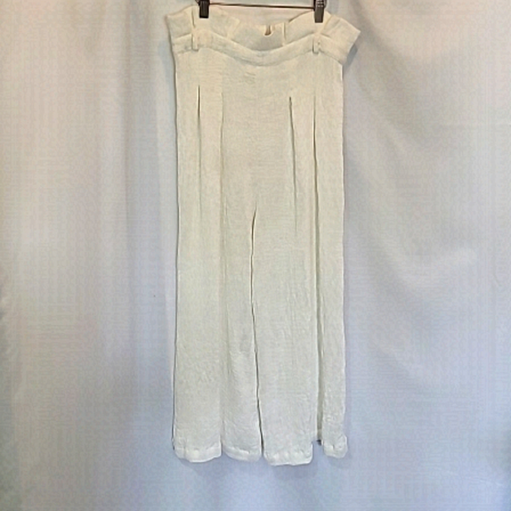 Anthropologie ENDLESS ROSE Crepe High Waisted Rise Paper Bag Cropped Pants